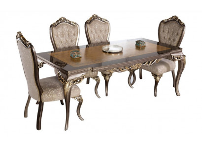 Iesszëmmerstull Stull Stull Holz Luxus Iesszëmmer Iess Stoff Stil Barock 1x Fauteuil