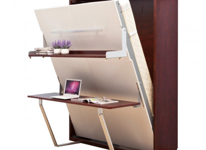 Schreifdësch Regal Bett 2in1 Funktiounsschafbett Miwwelen Dësch Mauerbett Better