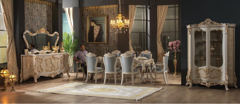 Iesszëmmer Garnitur Iessdësch Stull Dëscher Iessgrupp Sideboard 11tlg