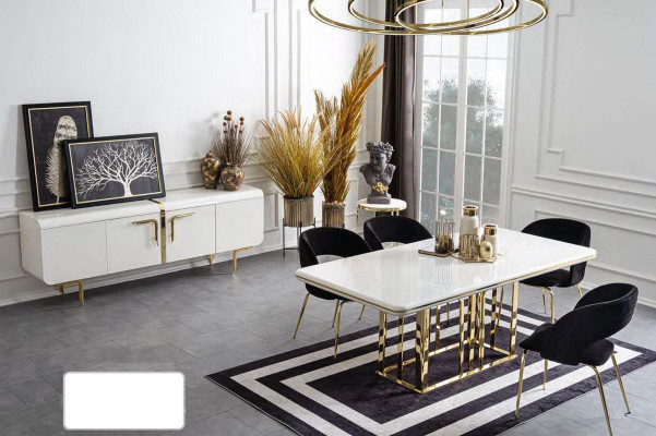 Iessdësch 4x Still Edelstahlelementer Sideboard Set Iesszëmmer 6tlg
