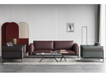 Sofagarnitur 3-Deel Set Italienesch Miwwelen Wunnlandschaft Sofaen Couchen Polster.