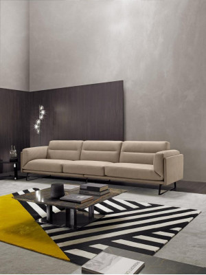 Sofa 4 Sëtzer Lieder Sofas Luxus Design Couch Beige Luxus Polster Véiersëtzer xxl