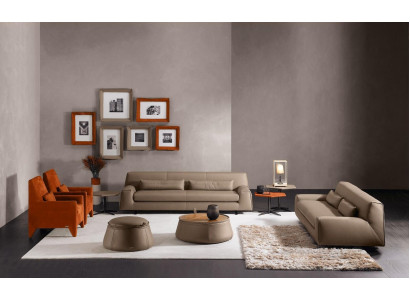Soffagassent Couch Këssen Ledersofa Prianera Italiensch Möbel Sofa