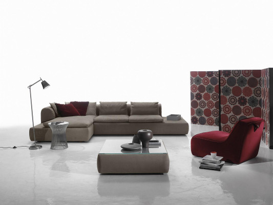 Eckcouch Couch Polstere Couchen Sofa L-Form Miwwel Gro Sofas Lieder