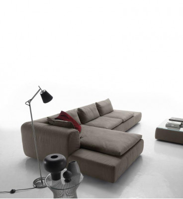 Eckcouch Couch Polstere Couchen Sofa L-Form Miwwel Gro Sofas Lieder