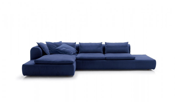 Eckcouch L-Form Miwwel Blo Sofas Textil Couch Polsterung Couchen Sofa