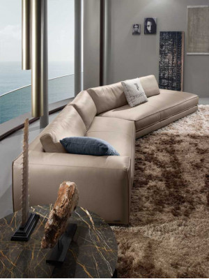 Ledercouch Eckcouch Couch Prianera Canapéen Italienesch Miwwelen Canapéen