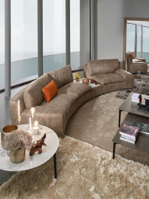 Villa Rond Canapé Design Wunnlandschaft Ronn Sofa Canapéen Miwwelen Eckcanapé