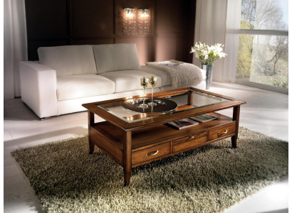 Dësch Bäistell Dëscher Couch Modern 130cm Design Quadrat Couchtisch Holzdësch Nei