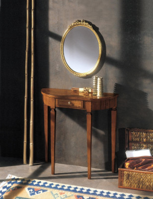Miwwelen Stil Art Déco Konsolendësch Spigel Holz Italienescht Dëscher Konsolen 2 Deeler