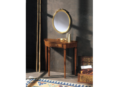 Miwwelen Stil Art Déco Konsolendësch Spigel Holz Italienescht Dëscher Konsolen 2 Deeler