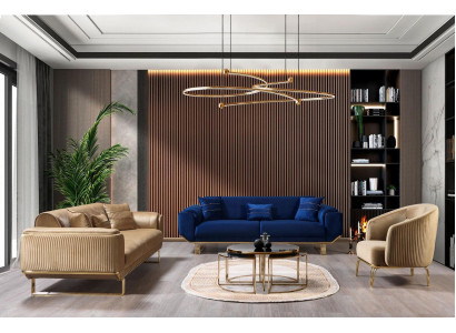 Sofa Set 3+3+1 Sëtz Modern Sofagarnitur Wunnzëmmer Luxus Garnitur Nei