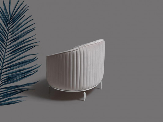 Canapé-Set Wunnzëmmer Miwwelen Textil Wäiss Sofa Set 3+1 Sëtz Modern Design