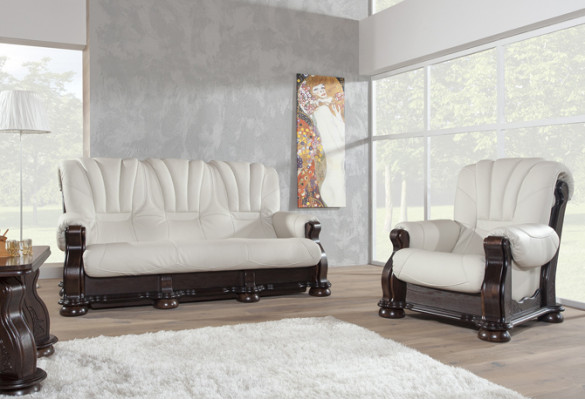 Canapé-Set 3+1+1 Plazen Klassesch Wunnlandschaft Canapéen Polster Canapés Nei