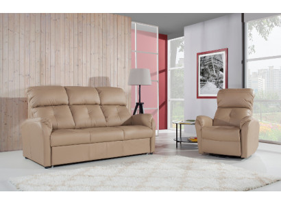 Canapé-Set 3+2+1 Setze Set Sofa Polster Couch Lieder Relax Elektresch
