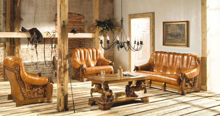 Wunnzëmmer Sofagarnitur Couch Sëtz Sofa Lieder Holz 3+2 Set Garnitur Neien