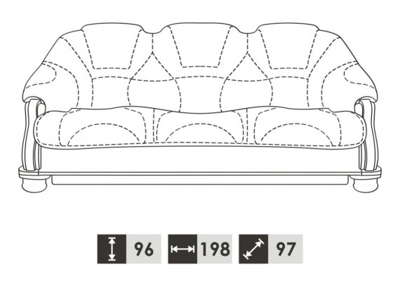Klassesch Sofagarnitur Couch Polstersëtzer Garnitur Sofa Lieder Holz 3+2+2 Set