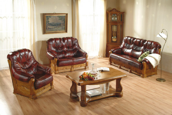 3+2 Sëtz Sofa Set Polster Garnitur Sëtz Set 100% Italienescht Lieder