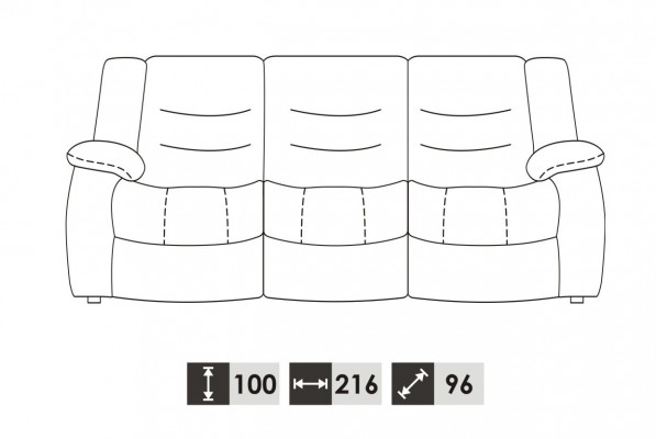 Lieder Funktioun Canapé Dräi-Plaze Canapé 3-Sëtzer Polster Sofa Sofa Couches