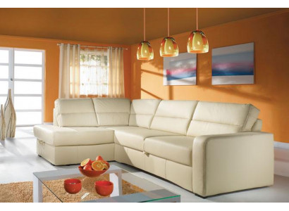 Ecksofa Wunnlandschaft Eck 100 % Lieder Sofa Sëtz Garnitur Modern.