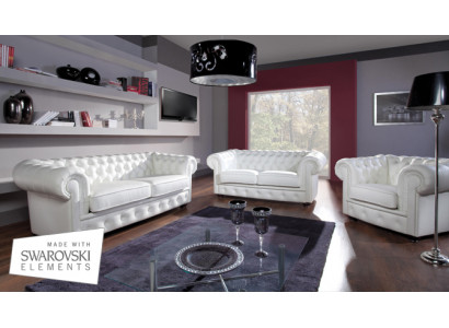 Canapé 2-Sëtz Chesterfield Design Relax Canapéë Polster Modern Couchen