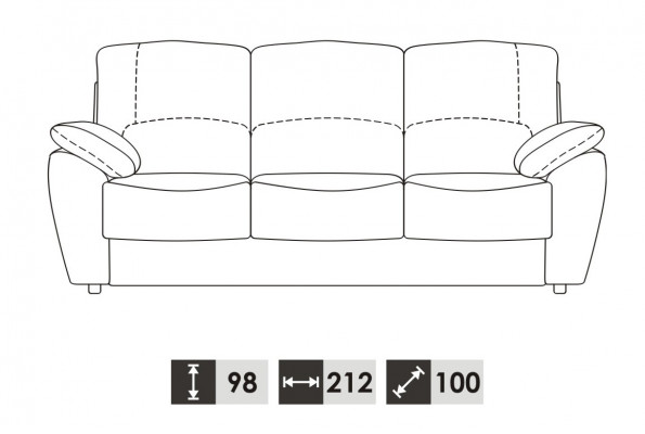 Modernen Dräisëtzer Design Sofa 3 Sëtzer Relax Sofas Polstersofa Sëtz Nei