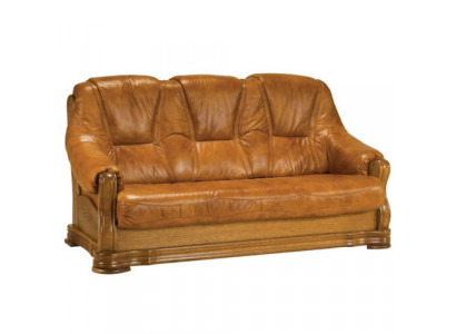 Holz Sofa 3 Sëtzer Polster Designer Canapéën Garnitur SL Sofa Dräisëtzer Lieder