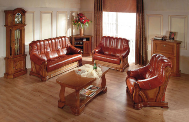 Klassesch Zwee-Sëtzer Couch Sofas Polster Sofa 2 Sëtzer Lieder Couchen