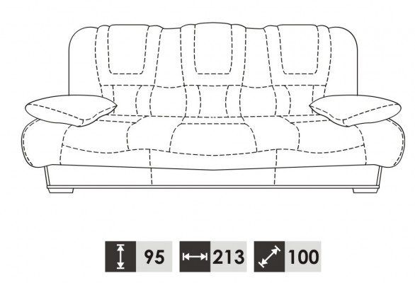 Canapé 3-Sëtz Design Canapéen Polster Couchen Lieder Relax Modern Dräisëtzer Nei