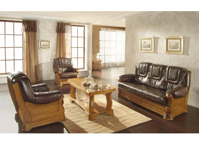 Klassesch Dräisëtzer Canapé Canapé Polstersofa 3 Sëtz Lieder Canapéen