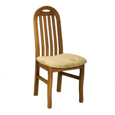 Set vu 8x Designer Still Sessel aus Holz, Textil gepolstert, Gaststull Ësszëmmer Stoff.