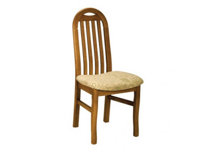 Set vu 8x Designer Still Sessel aus Holz, Textil gepolstert, Gaststull Ësszëmmer Stoff.