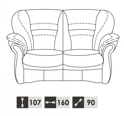 Zwee-Sëtz Sofa 2 Sëtzer Design Sofas Polster Modern Sëtz Stoff Lieder Nei