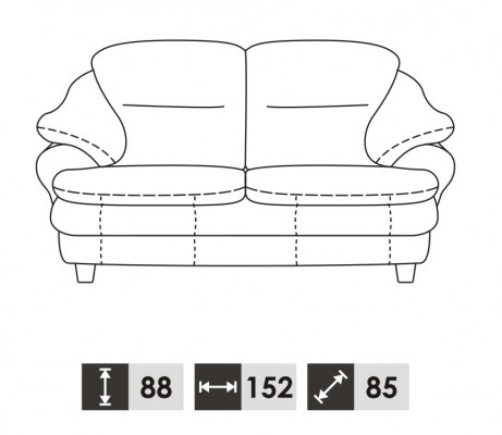 Sofa 2 Plazen Design Sofen Stoffpolster Couchen Lieder Relax Deko Modern Sitz