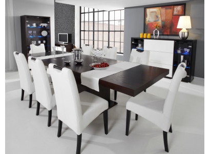 Komplett Set Iessdësch + 4 Still Iesszëmmer Set Iess Grupp Holz Dësch