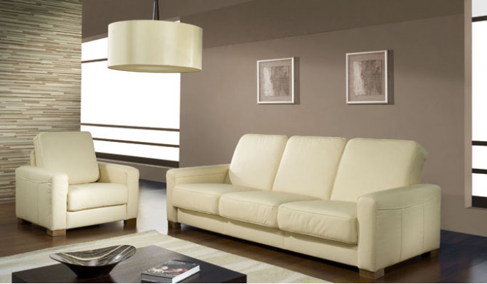 Zwee-Sëtz Couch Klassesch Ledersofa Couch Polster Sofa 2 Sëtz Lieder