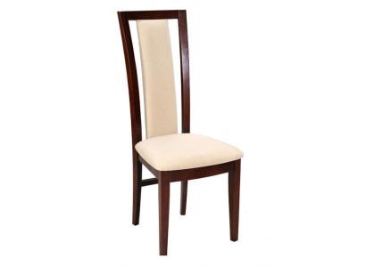 Set vun 2x Designer Holzdëschler Stull aus Holz a Liederpolster Stüller fir Gastro Iesszëmmer.
