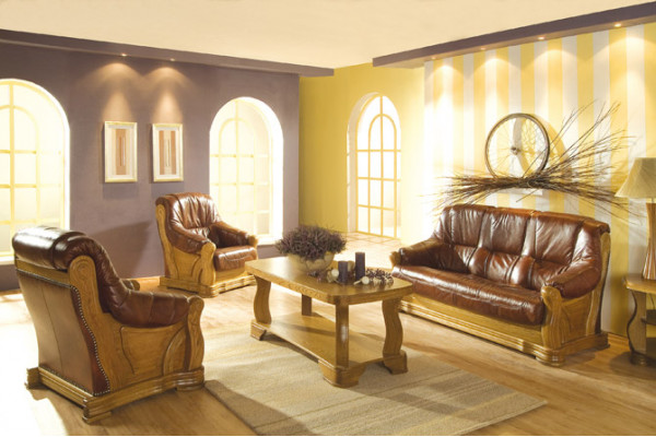 Sëtzgarnitur 3+2+1 Klassesch Wunnlandschaft Sofasen Couche Polster.