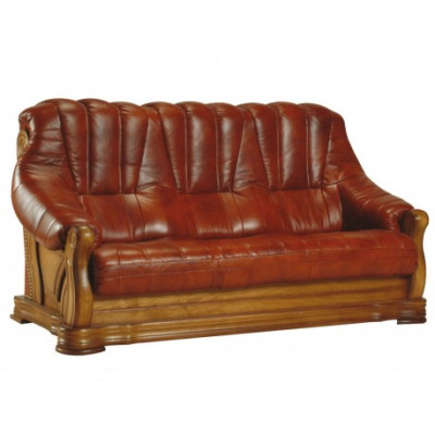 Wunnzëmmer Sofa-Sëtzgrupp Couch Polster Sëtz Sofa Lieder Holz 3+2+1 Set
