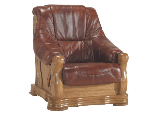 Antik Stil Ledersofa Couchesofa Garnitur 3+1+1 Sëtzer Italiniescht Lieder Polster