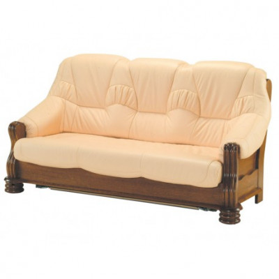 Sofa-Garnitur Ledersofa Männer Club Sofa Couch Polster Sëtz 3+1+1 Komplett