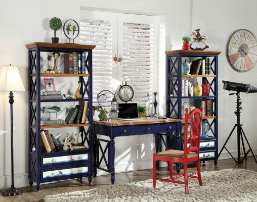 Schreifdësch 2tlg Set Dësch Schaf Aarbechtszëmmer Echt Holz Miwwelen Büro Iessdësch