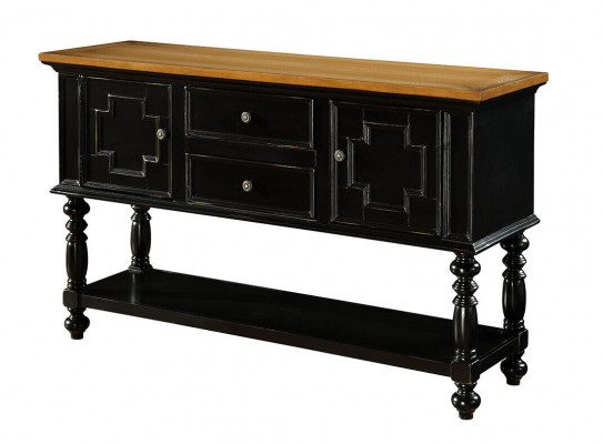 Kommod Anriicht Konsol Holzkascht Garderob Sideboard Design Miwwelen Schwaarz