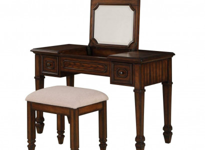 Schminktisch Hocker Holz Schlofzëmmer Buchsbaum Roudéisch Kreativ Modern Luxus