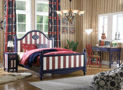 Bett Nophäitche 3tlg. Schlofzëmmer Set Design Amerikanesche Stil Luxus Better Grupp