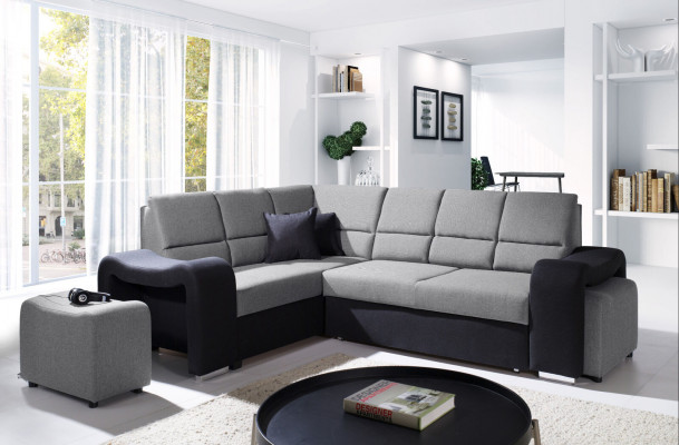 Canapé Schlofcanapé Designer Canapé mat Schloffunktion + Betterkësch Eckcanapé Couch NEI!