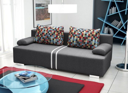 Schlofschofä 3-Sëtzer mat Schloffunktion, Bettekëscht a Klappcouch - Designer Schofä