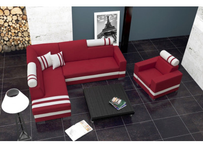 Canapé Schlofcanapé Designer Canapé mat Bettfunktioun + Bettkummer Eckcanapé Couch NEI