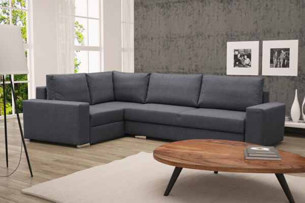 Canapé Schlofzofa Designer Canapé mat Schloffunktion Bettkëscht Eckcanapé Couch / NEI