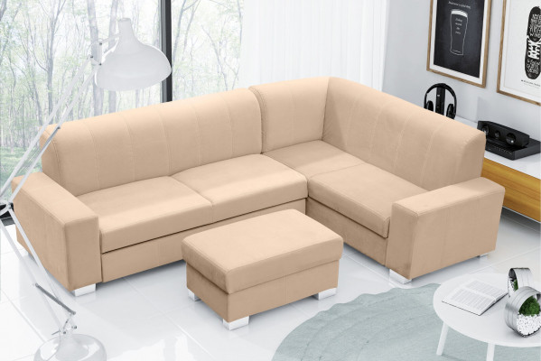 Canapé Schlofcampcanapé Designer Canapé mat Betterfunktioun + Bettkëscht Eckcanapé Couch NEI